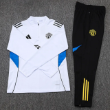 25-26 Man Utd White Half Pull Tracksuit (半拉链)