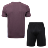 25-26 Man Utd Grey purple Training Short Suit #D25126