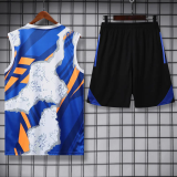 25-26 RMA White blue Tank top and shorts suit