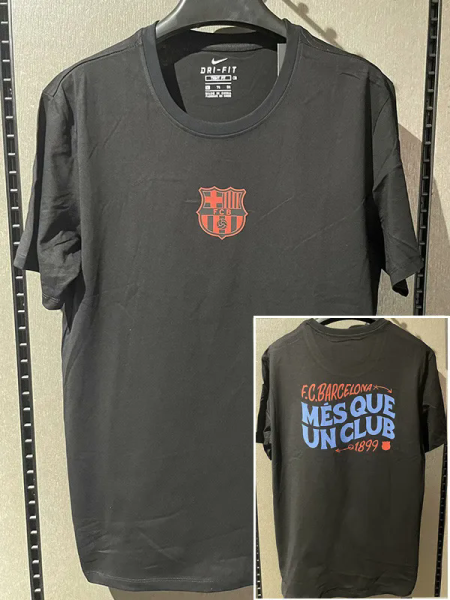 25-26 BAR Black High Quality Casual T-Shirt #圆领红标