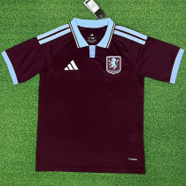 26-27 Aston Villa Home Fans Soccer Jersey