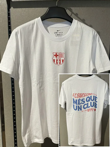 25-26 BAR White High Quality Casual T-Shirt #圆领红标