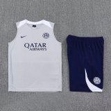 25-26 INT Light gray Tank top and shorts suit