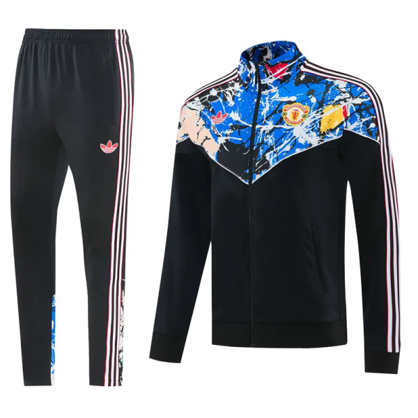 26-27 Man Utd Black blue Jacket Tracksuit #01