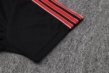 25-26 Man Utd Black Short shirts and Long trousers Suit #C2518