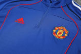 25-26 Man Utd Fancy blue Half Pull Tracksuit (半拉链)