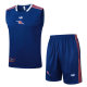 25-26 ARS Royal blue Tank top and shorts suit #D2516