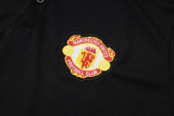 25-26 Man Utd Black Short shirts and Long trousers Suit #C2518