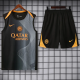 25-26 INT Black Tank top and shorts suit