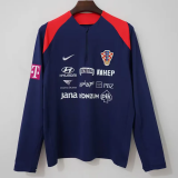 26-27 Croatia Royal blue Top Half Pull Tracksuit (半拉上衣)