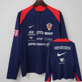 26-27 Croatia Royal blue Top Half Pull Tracksuit (半拉上衣)