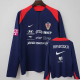 26-27 Croatia Royal blue Top Half Pull Tracksuit (半拉上衣)