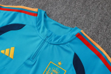 26-27 Spain Lake blue Kids Half Pull Tracksuit #E26023(童装)(半拉链)