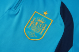 26-27 Spain Lake blue Kids Half Pull Tracksuit #E26023(童装)(半拉链)