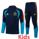 26-27 Spain Royal blue Kids Half Pull Tracksuit #E26024(童装)(半拉链)