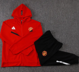 25-26 Man Utd Red Hoodie Jacket Tracksuit #F642