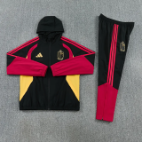 25-26 Belgium Black Windbreaker Suit (Hoodie)(风衣套装)