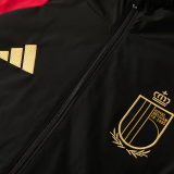 25-26 Belgium Black Windbreaker Suit (Hoodie)(风衣套装)