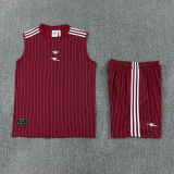 25-26 ARS Brown Red Tank top and shorts suit