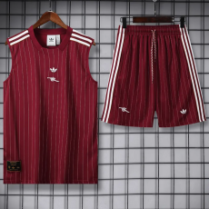 25-26 ARS Brown Red Tank top and shorts suit