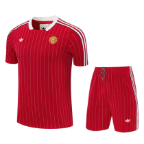 25-26 Man Utd Red Training Short Suit