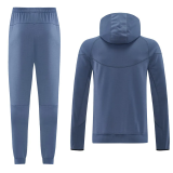 26-27 PSG Grey Blue Hoodie Jacket Tracksuit #01