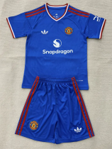 26-27 Man Utd Blue Concept Edition Kids Soccer Jersey