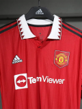 22-23 Man Utd Home Long Sleeve Player Version Soccer Jersey (长袖球员)