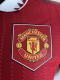 22-23 Man Utd Home Player Version Soccer Jersey
