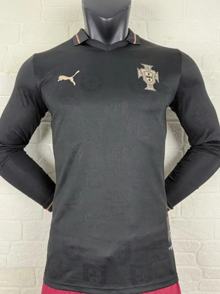 25-26 Portugal Black Special Edition Long Sleeve Player Version Soccer Jersey (长袖球员)