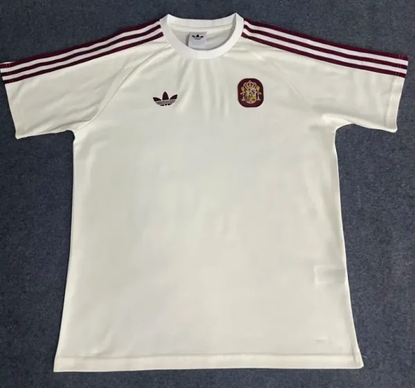 26-27 Spain White Casual Edition Fans Training shirts