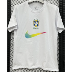 T296 Brazil White High Quality Casual T-Shirt