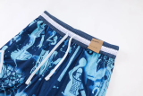 C2524 AJ Blue Bastketball Casual Short Pants #夕阳蓝