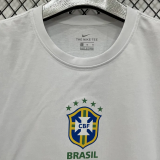 T296 Brazil White High Quality Casual T-Shirt