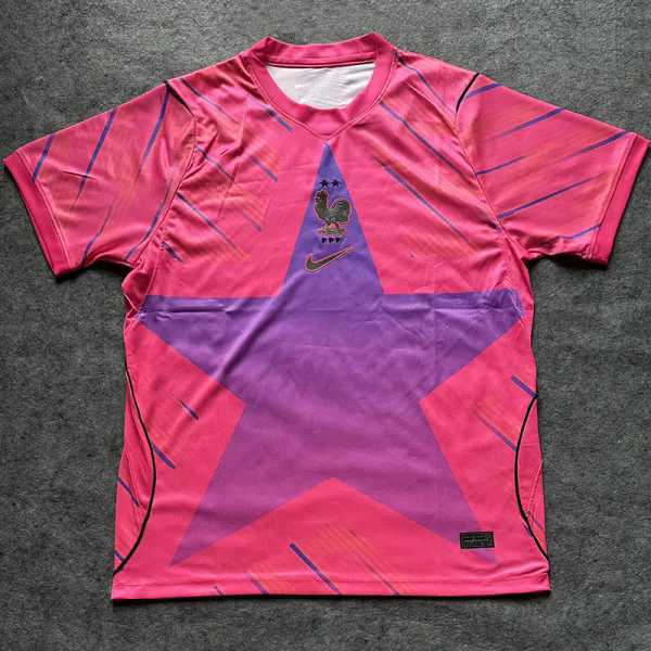 26-27 France Pink Goalkeeper Fans Soccer Jersey