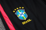 26-27 Brazil Black Half Pull Tracksuit #B26034(半拉链)