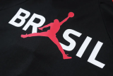 26-27 Brazil Black Half Pull Tracksuit #B26034(半拉链)
