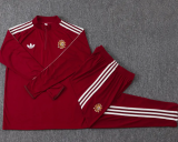26-27 Spain Brown Red Half Pull Tracksuit #B26036(半拉链)