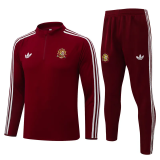 26-27 Spain Brown Red Half Pull Tracksuit #B26036(半拉链)