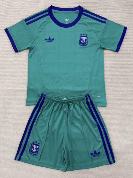 26-27 Argentina Green Goalkeeper Kids Soccer Jersey