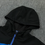 26-27 INT Black blue Windbreaker Suit (Hoodie)(风衣套装)