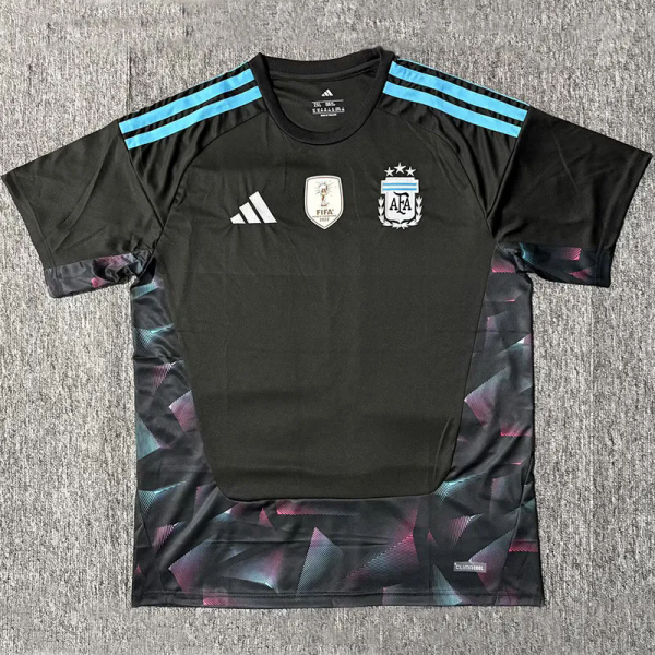 26-27 Argentina Black Goalkeeper Fans Soccer Jersey