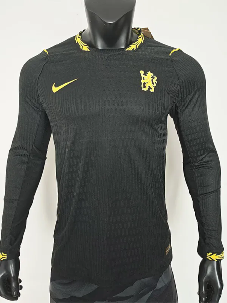 26-27 CHE Black Long Sleeve Player Version Soccer Jersey (长袖球员)