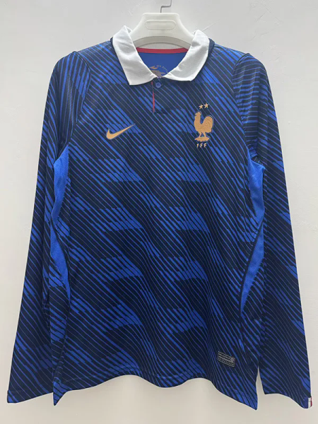 26-27 France Home Long Sleeve Soccer Jersey (长袖)
