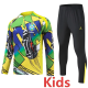 26-27 Brazil Green Kids Half Pull Tracksuit (童装)(涂鸦半拉链)