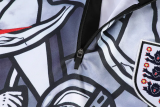 26-27 England White Half Pull Tracksuit (涂鸦半拉链)