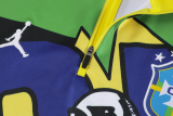 26-27 Brazil Green Half Pull Tracksuit (涂鸦半拉链)