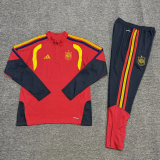 26-27 Spain Red Half Pull Tracksuit (半拉链)