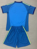 26-27 Spain Lake blue Goalkeeper Kids Soccer Jersey