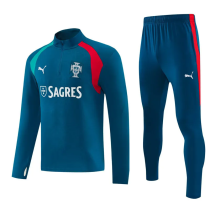 26-27 Portugal Lake blue Half Pull Tracksuit (半拉链)